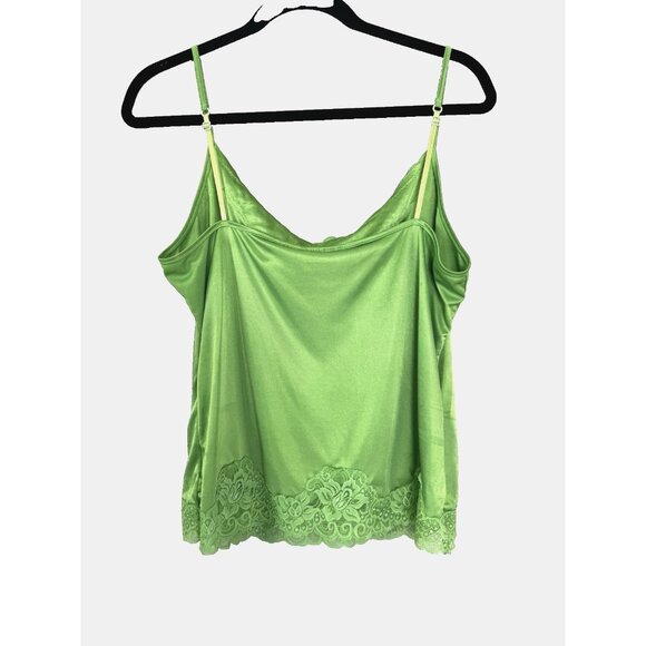VTG 90s Tinker Bell Green Sweetheart Cami XL Winx Y2K Sparkle Fairycore Tank Top - Picture 2 of 15